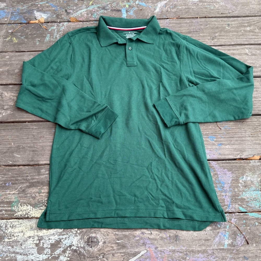 Tommy Hilfiger Forest Green Long Sleeve Polo